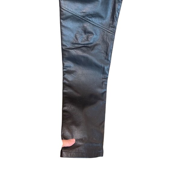 Harley Davidson Motor Biker Pants Leather Front Spandex Back 32/4 Comfort Riding - Picture 12 of 13